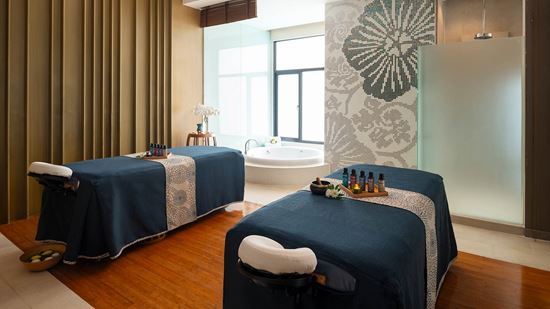 Couples treatment room at Breeze Spa