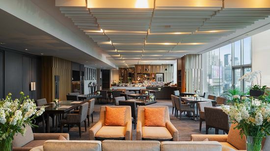 Club Siraa Executive Lounge with Panoramic Cityscape