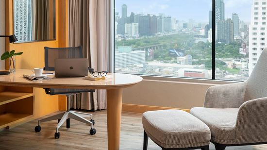 Working Area in Club One Bedroom Corner Suite
