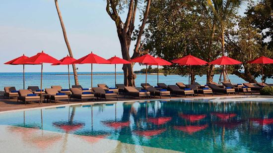 View and loungers at Beach Wing swimming pool