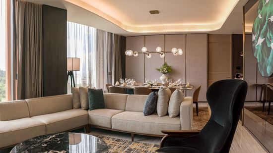 Dining and Living Room in Amari Suite